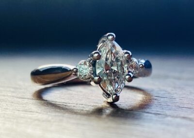 Marquise & Round Engagement Ring